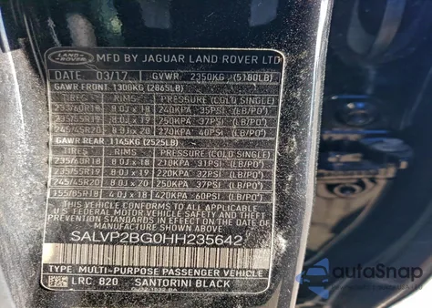 2017 Land Rover Range Rover Evoque Se from USA, damaged, VIN SALVP2BG0HH235642